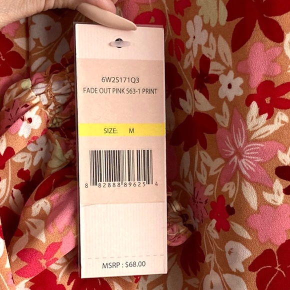 🌺MED•NWT•NANETTE LEPORE•FADE OUT PINK GORGEOUS LONG SLEEVE FLORAL BOHO BLOUSE🌺 - Picture 4 of 12